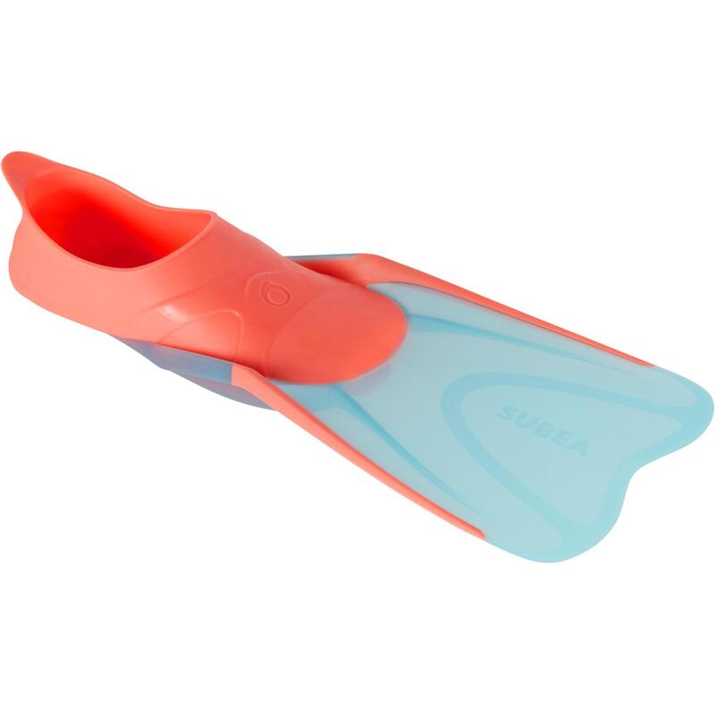 Adults’ snorkelling fins SUBEA SNK 500 - turquoise coral