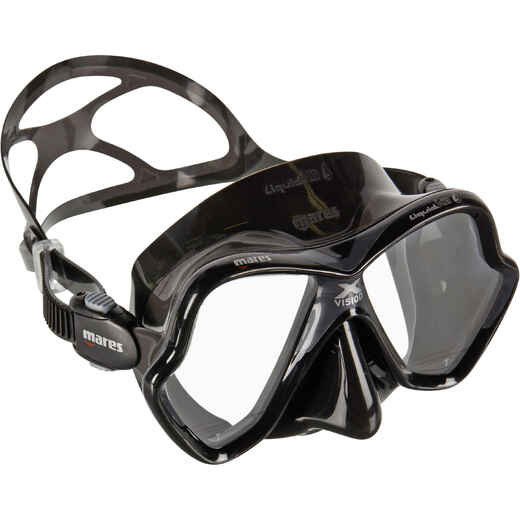 
      Maska X-Vision Liquid Skin na šnorchlovanie a potápanie s prístrojom čierno-sivá
  