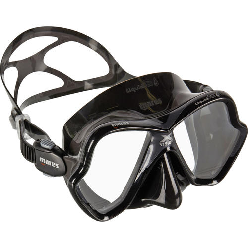 Masque Mares X-Vision Liquid Skin Noir/Gris snorkeling et plongée bouteille
