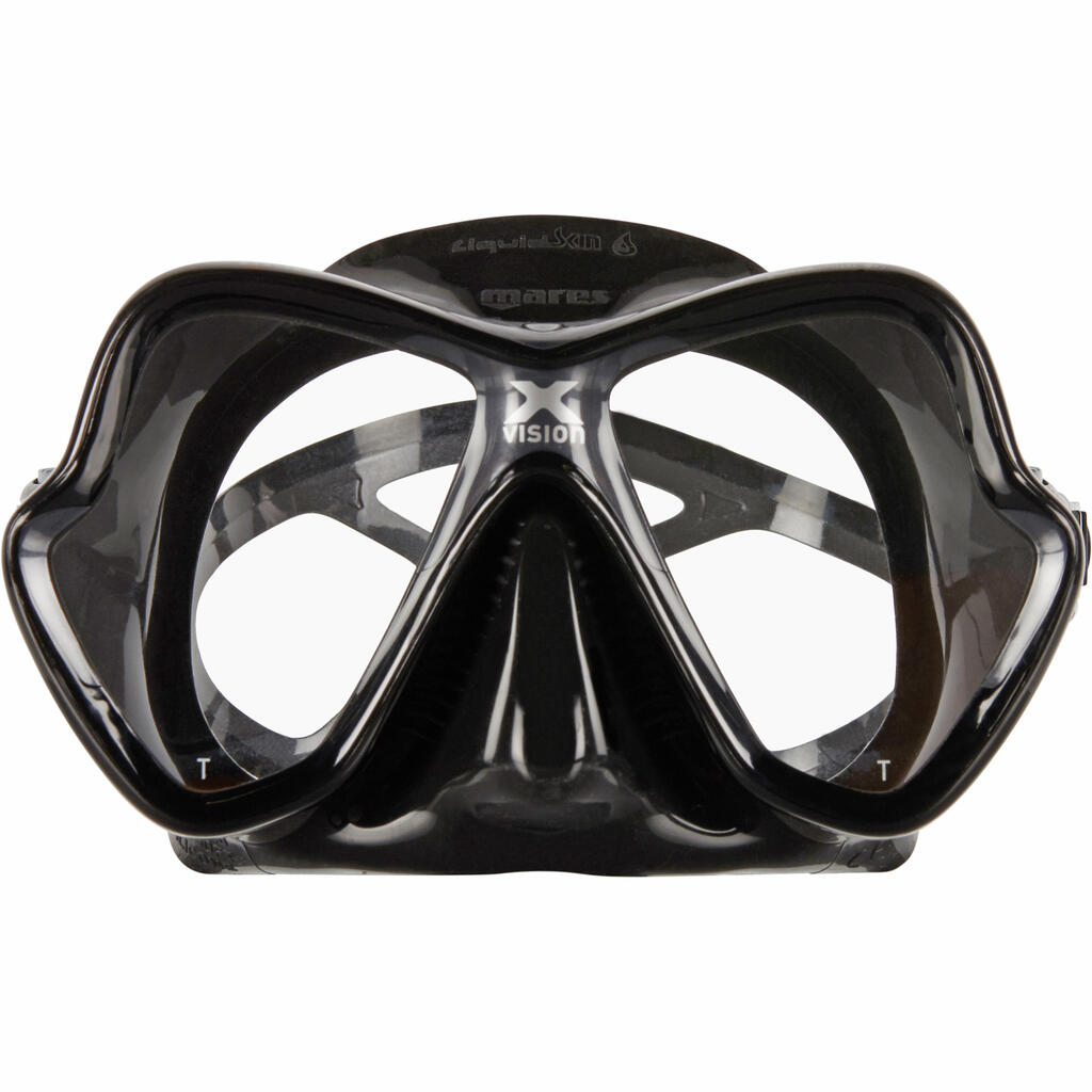 Maska X-Vision Liquid Skin na šnorchlovanie a potápanie s prístrojom čierno-sivá
