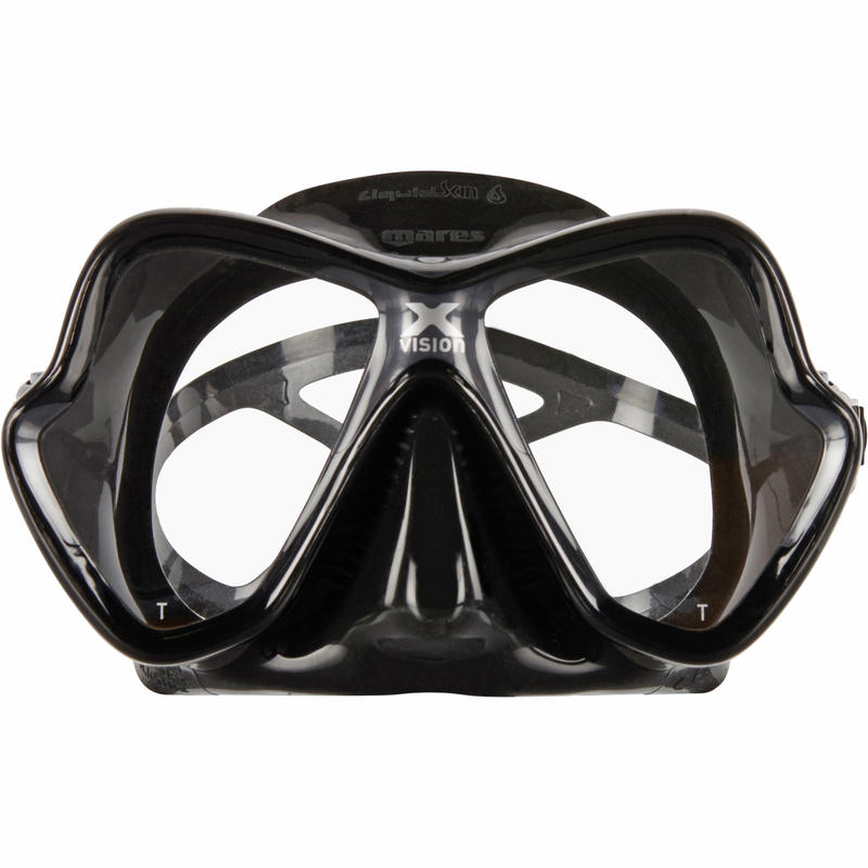 XVision Liquid Skin Scuba Diving Mask Black/Grey Decathlon