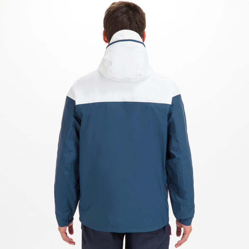 Veste imperméable de voile - veste de pluie coupe vent sailing 100 bleu marine