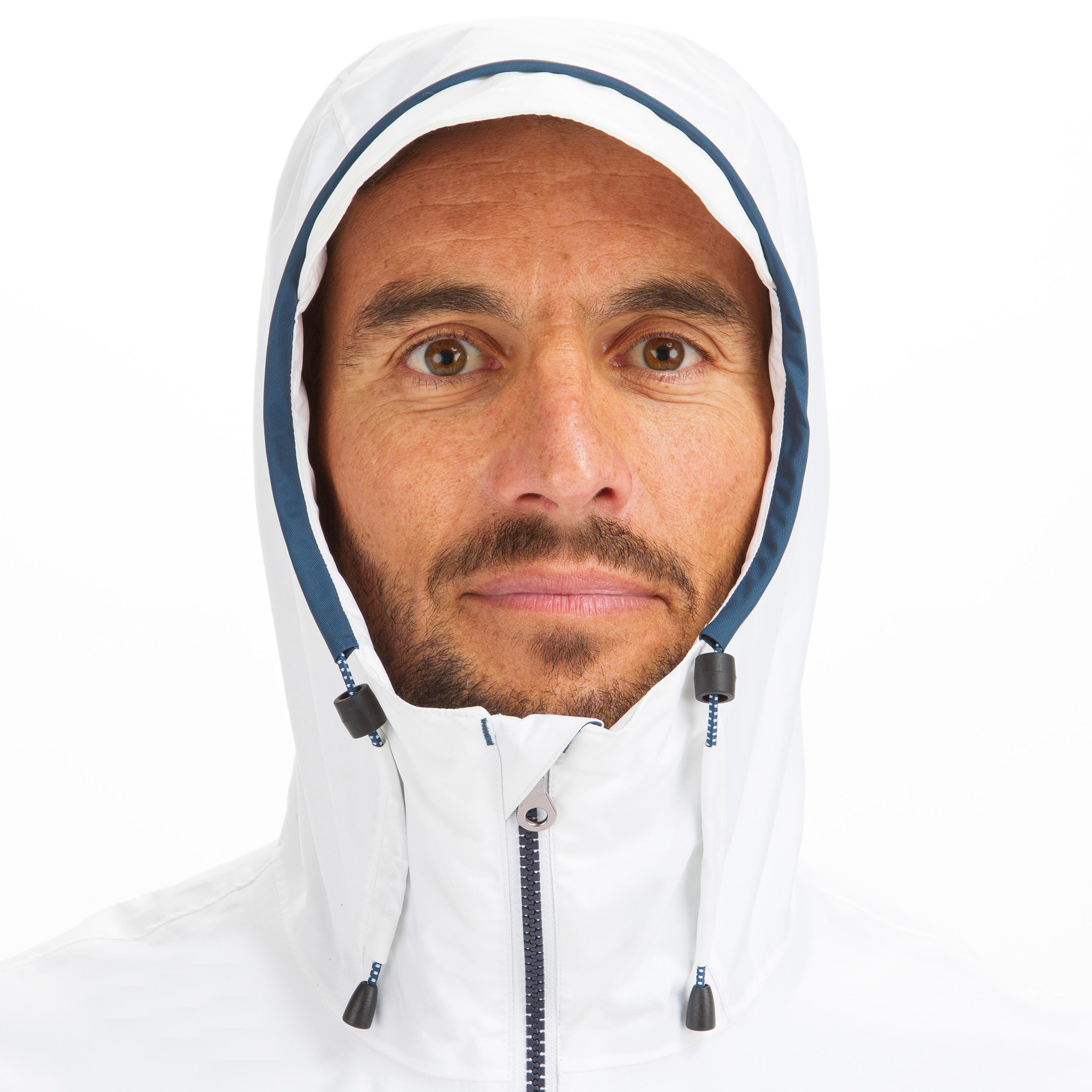Men's waterproof and windproof sailing jacket, 100 blue white 3/15