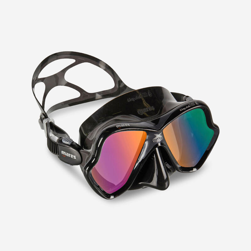 Duikbril X-vision Liquid Skin gespiegeld glas zwart/grijs