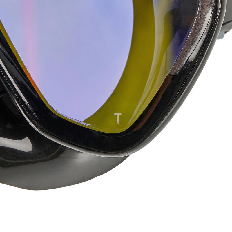 Gafa de Buceo Mares X-Vision Liquid Skin Negro/Gris, Cristal Espejo Dorado