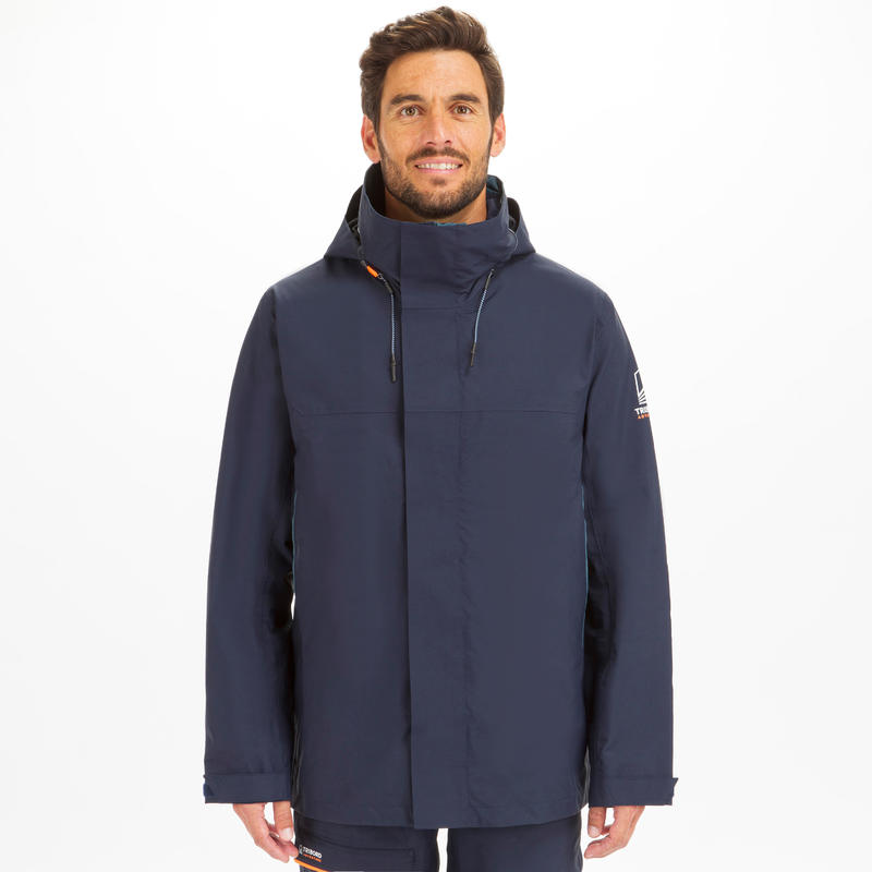 Men's Waterproof Windproof Sailing Jacket 300 Navy