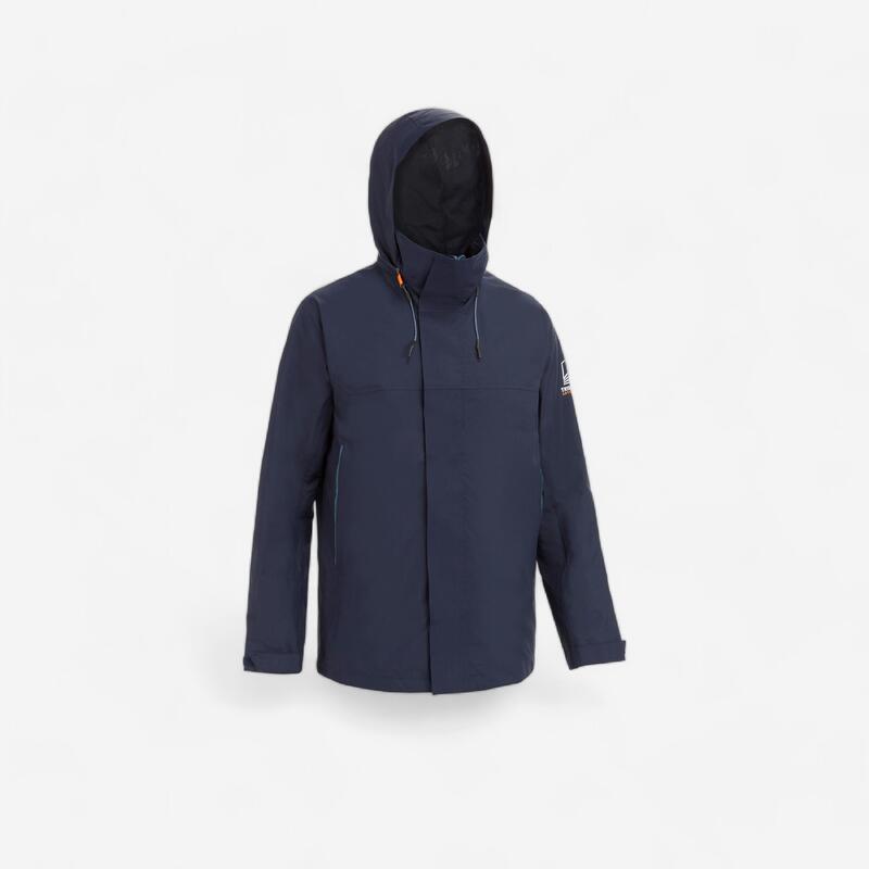 Chaqueta Vela Sailing 300 Hombre Azul Marino Impermeable Cortaviento