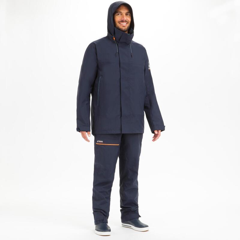 Men's sailing waterproof jacket SAILING 300 - Navy