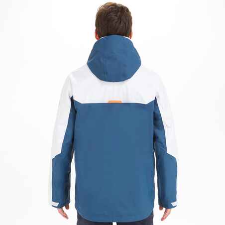 Men's Waterproof Windproof Sailing Jacket 300 - Blue white