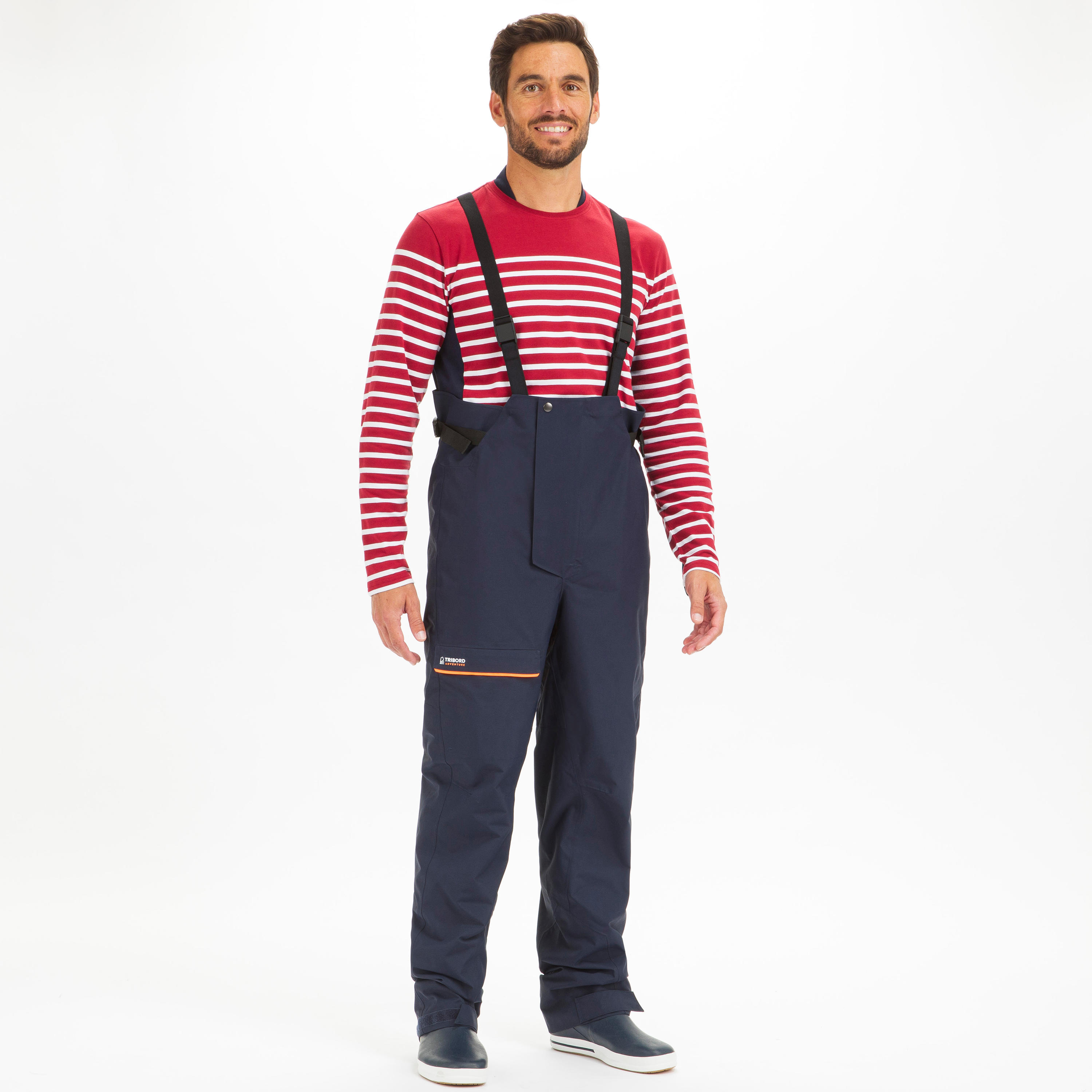 Men’s Waterproof Sailing Bib - 300 Navy - TRIBORD