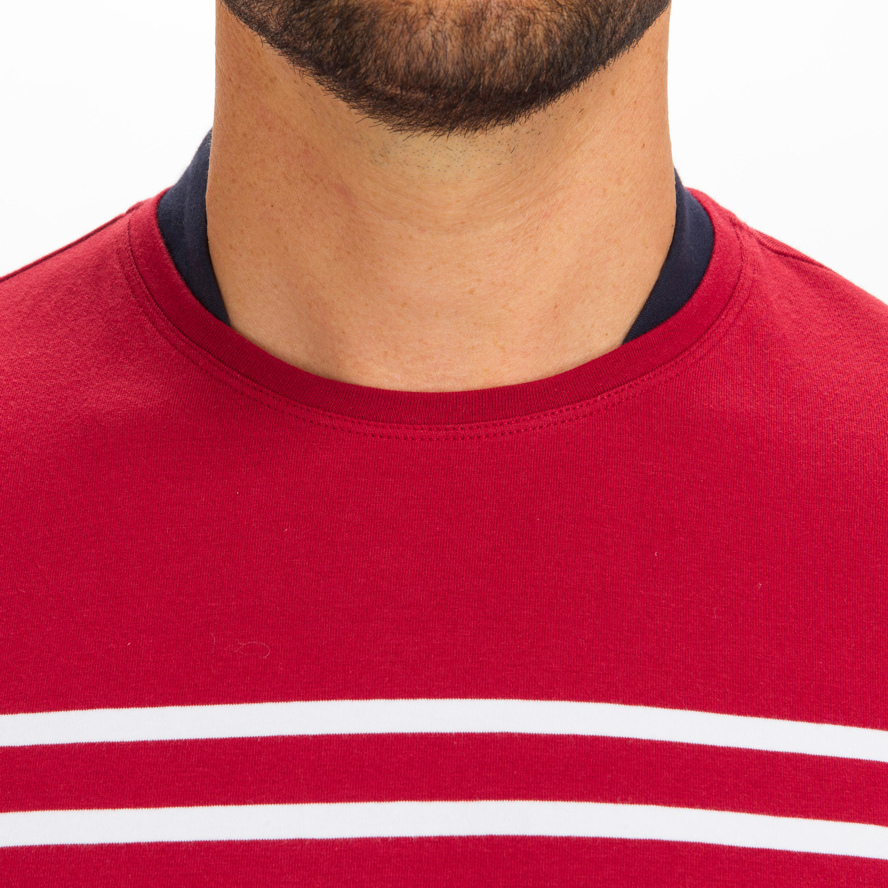 Men's Sailing Long Sleeve T-Shirt 100 - Burgundy 5/13