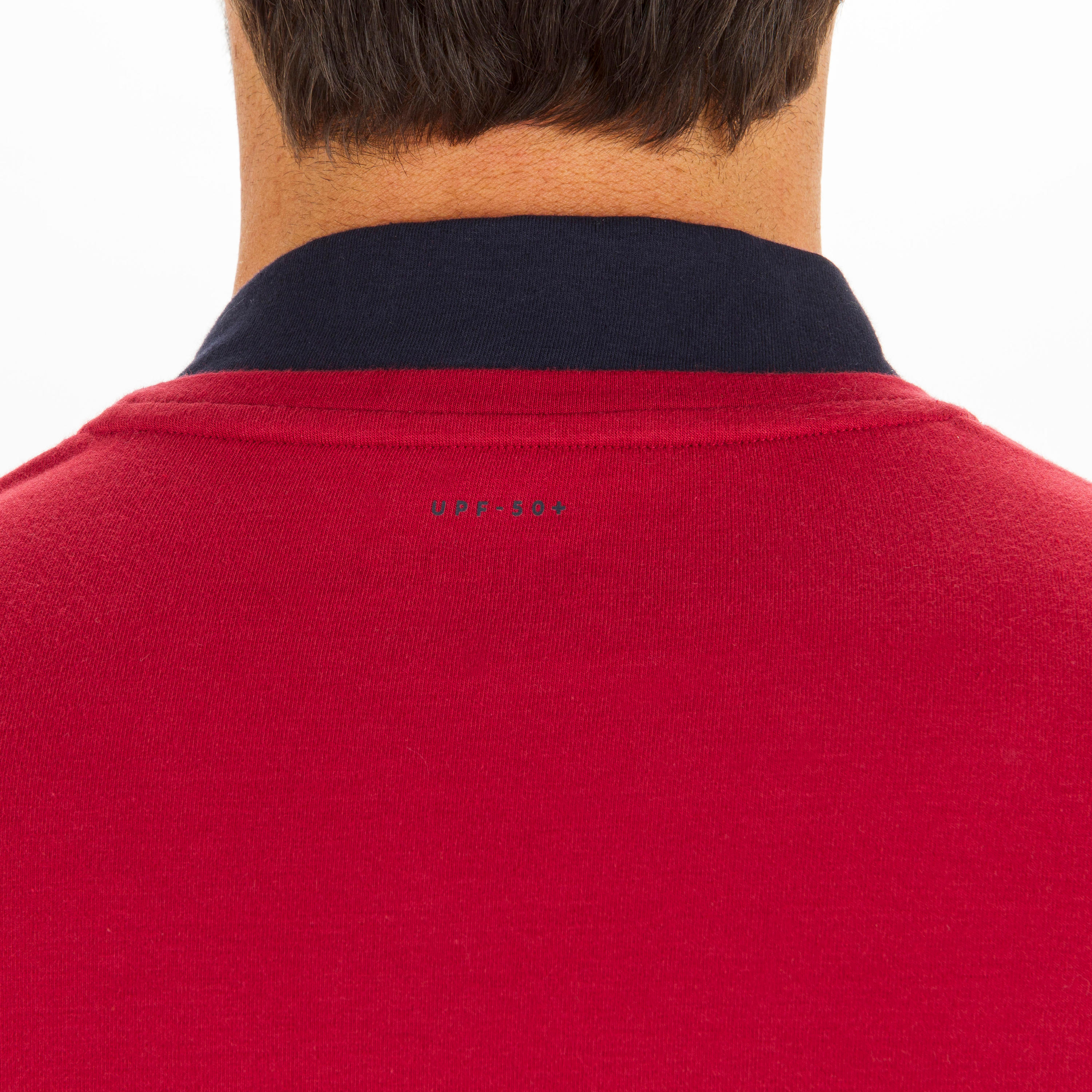 Men's Sailing Long Sleeve T-Shirt 100 - Burgundy 6/13