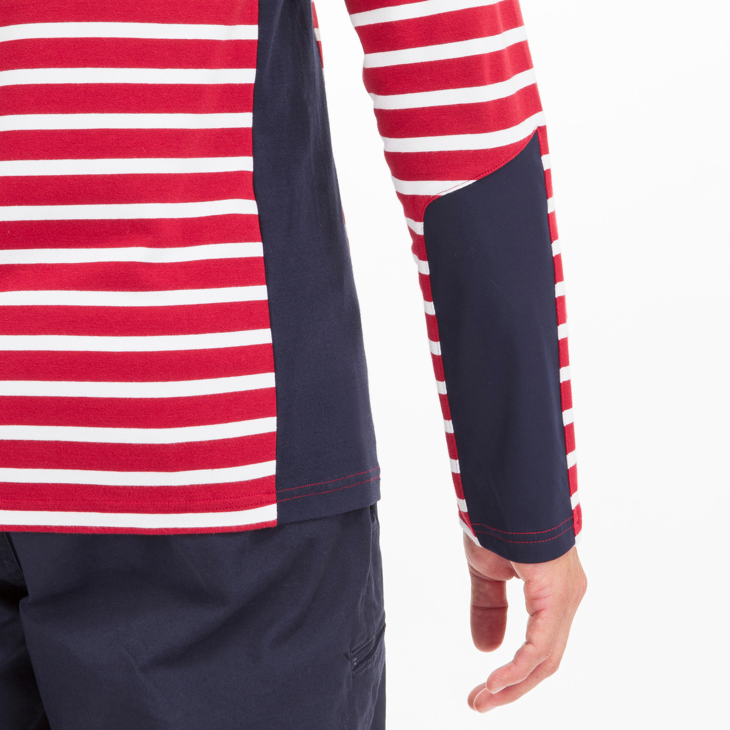 Men's Sailing Long Sleeve T-Shirt 100 - Burgundy 7/13