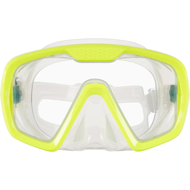Scuba Diving Mask SCD 100 Translucent Skirt and Yellow Frame Decathlon