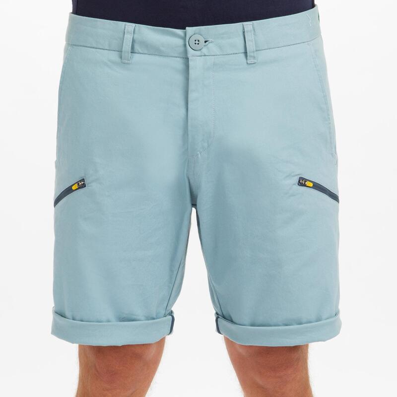 Bermuda Shorts Segeln Herren strapazierfähig 100 hellgrau