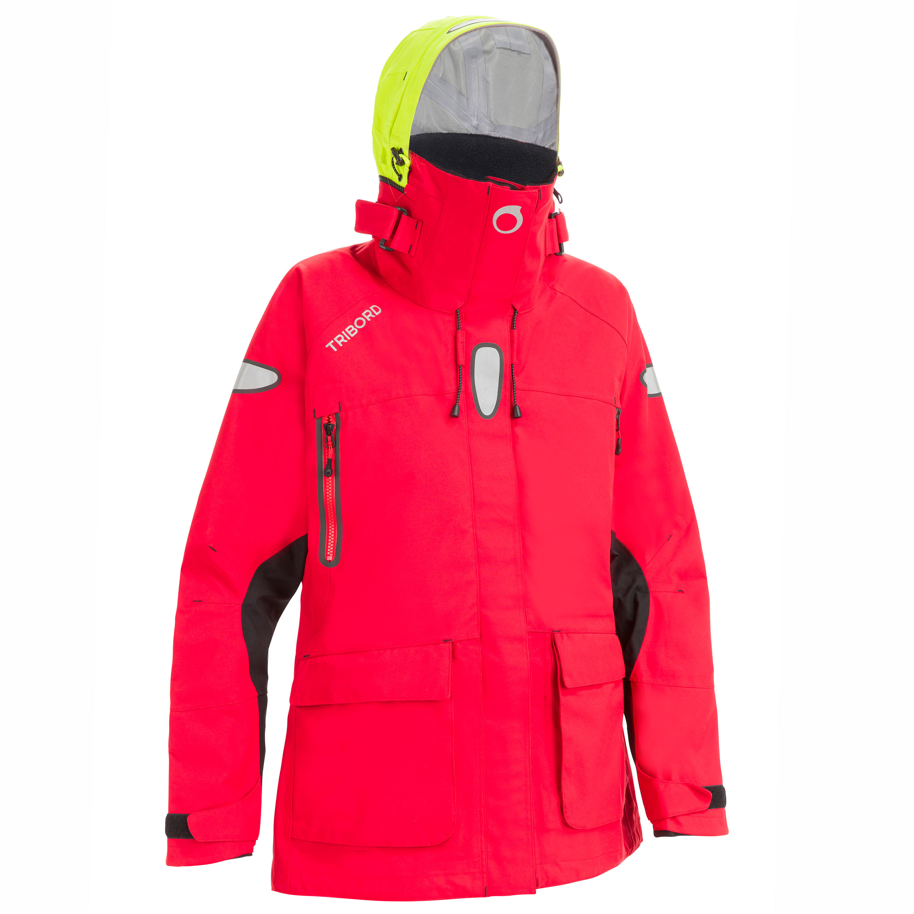 TRIBORD Offshore Women's Waterproof Sailing Jacket - Red