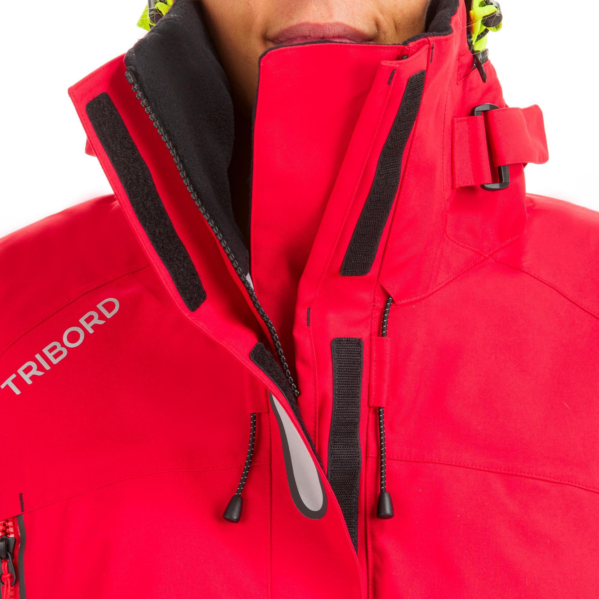Waterproof Sailing Jacket - Red TRIBORD 
