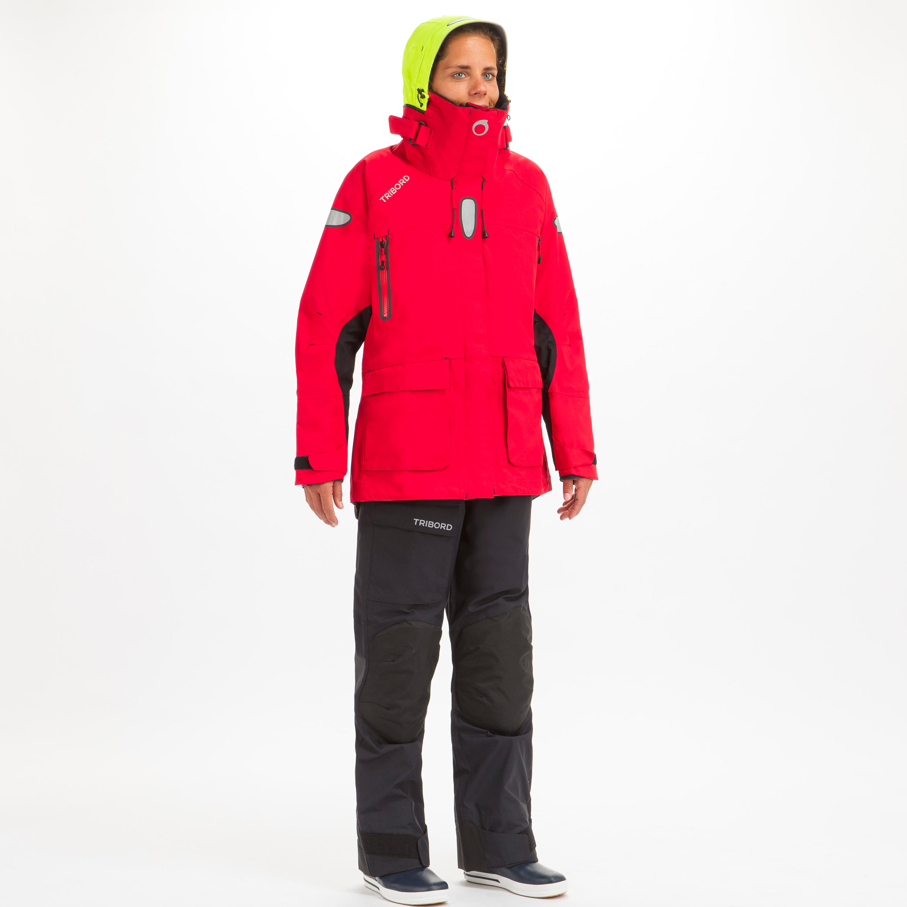 Offshore Women's Waterproof Sailing Jacket - Red 2/13