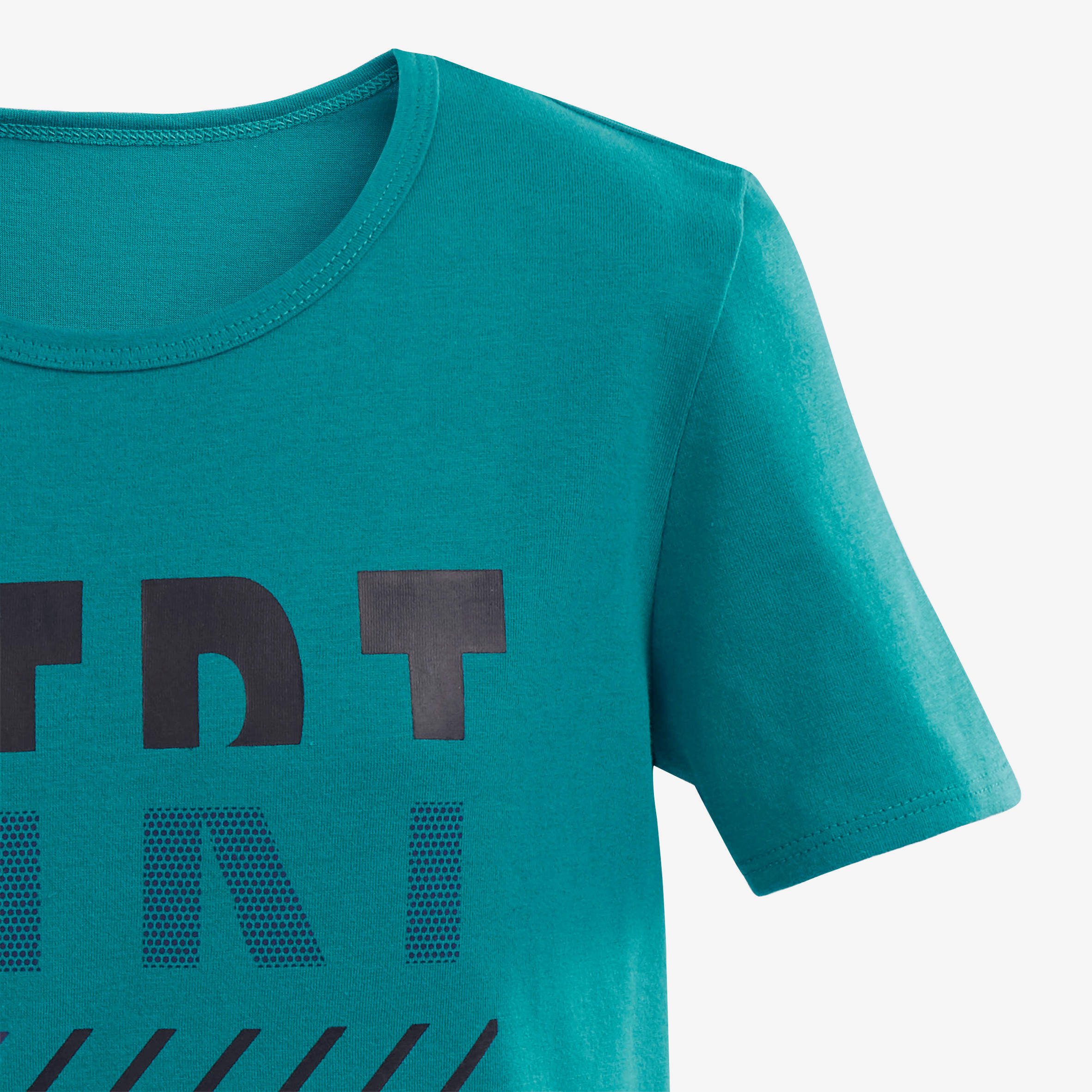 Boys' Short-Sleeved Gym T-Shirt 100 - Blue/Navy Blue Print -  4