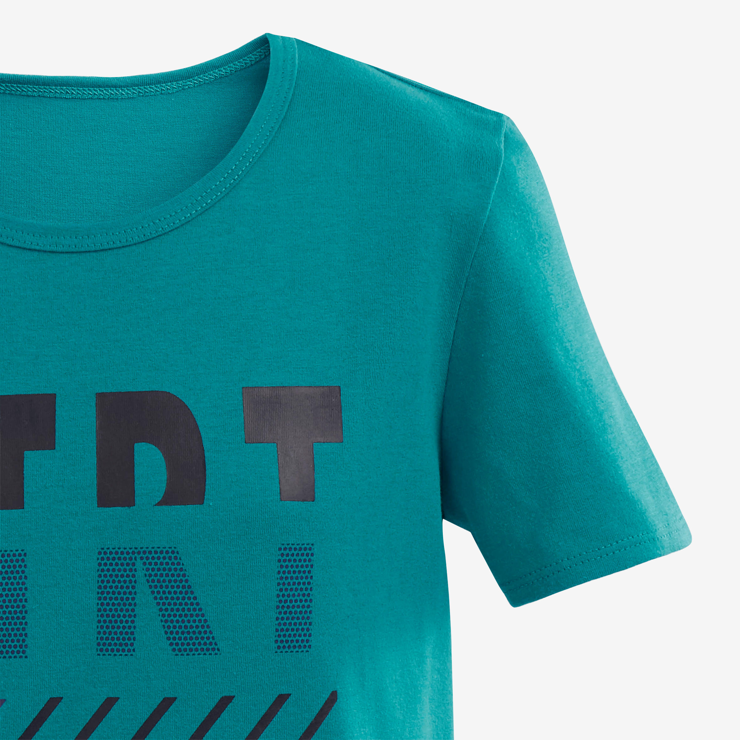 Boys' Short-Sleeved Gym T-Shirt 100 - Blue/Navy Blue Print 4/5
