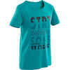 Boys' Short-Sleeved Gym T-Shirt 100 - Blue/Navy Blue Print