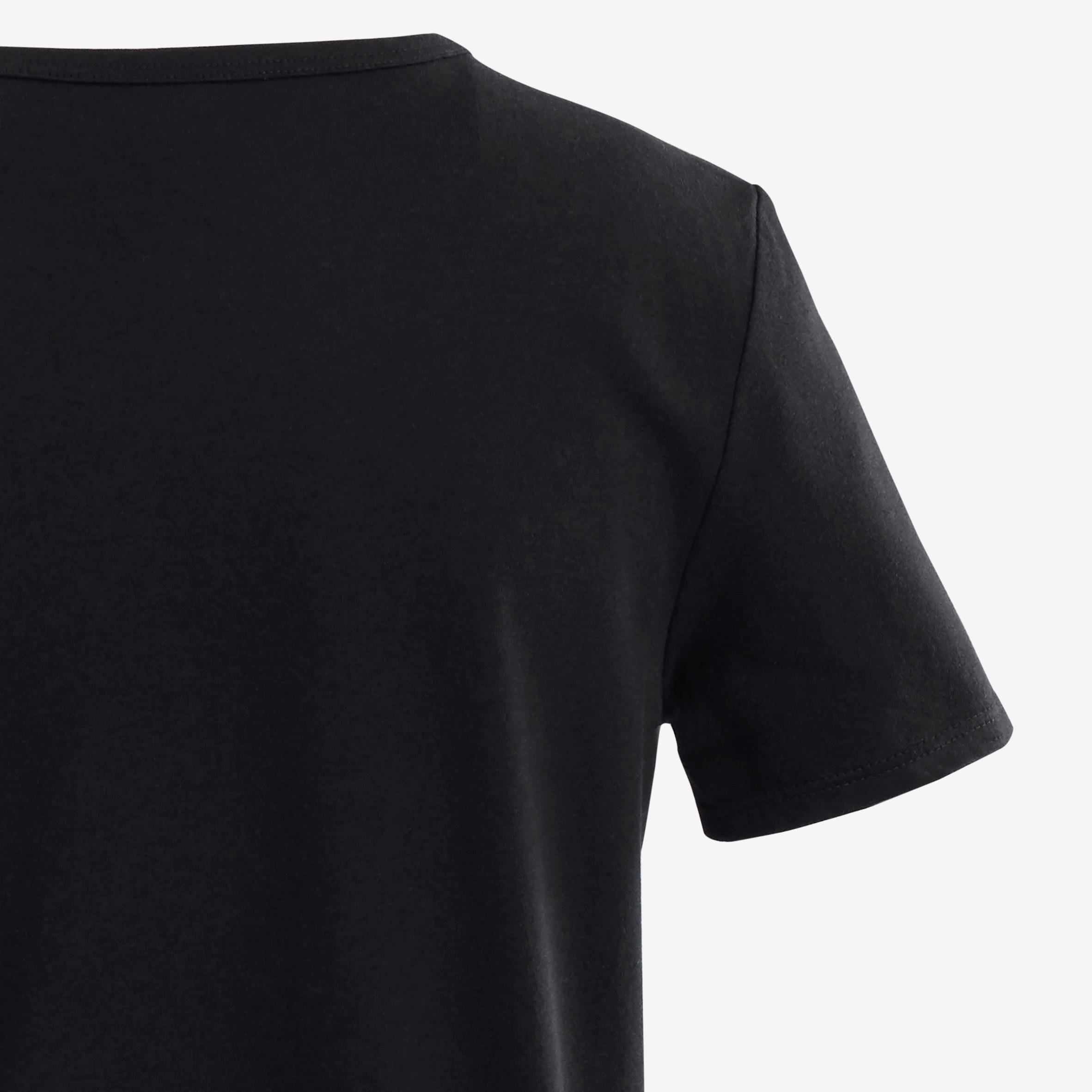 Boys' Short-Sleeved Gym T-Shirt 100 - Black/Black AOP 5/5