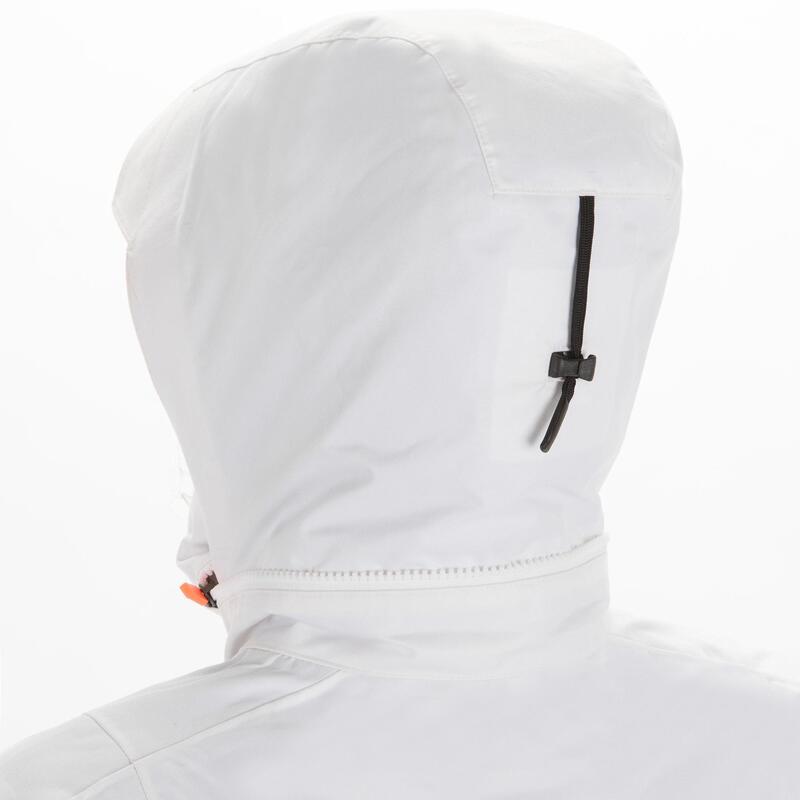 Veste imperméable coupe-vent - veste de pluie femme SAILING 300 Blanc gris