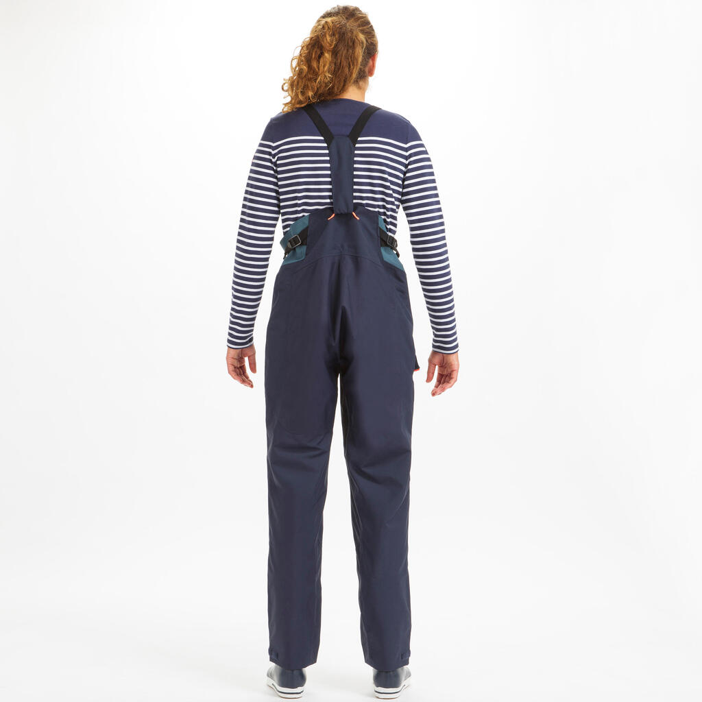 Women's Sailing Waterproof Salopettes Sailing 300 - Navy