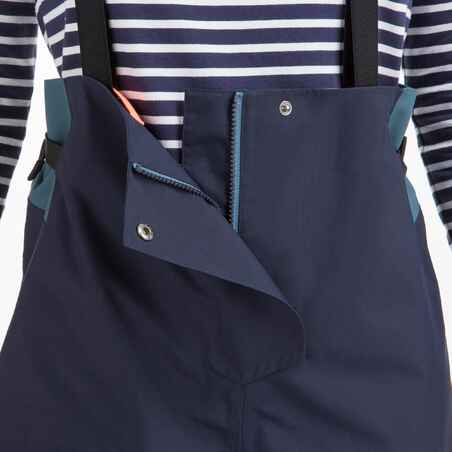 Women's Sailing Waterproof Salopettes Sailing 300 - Navy