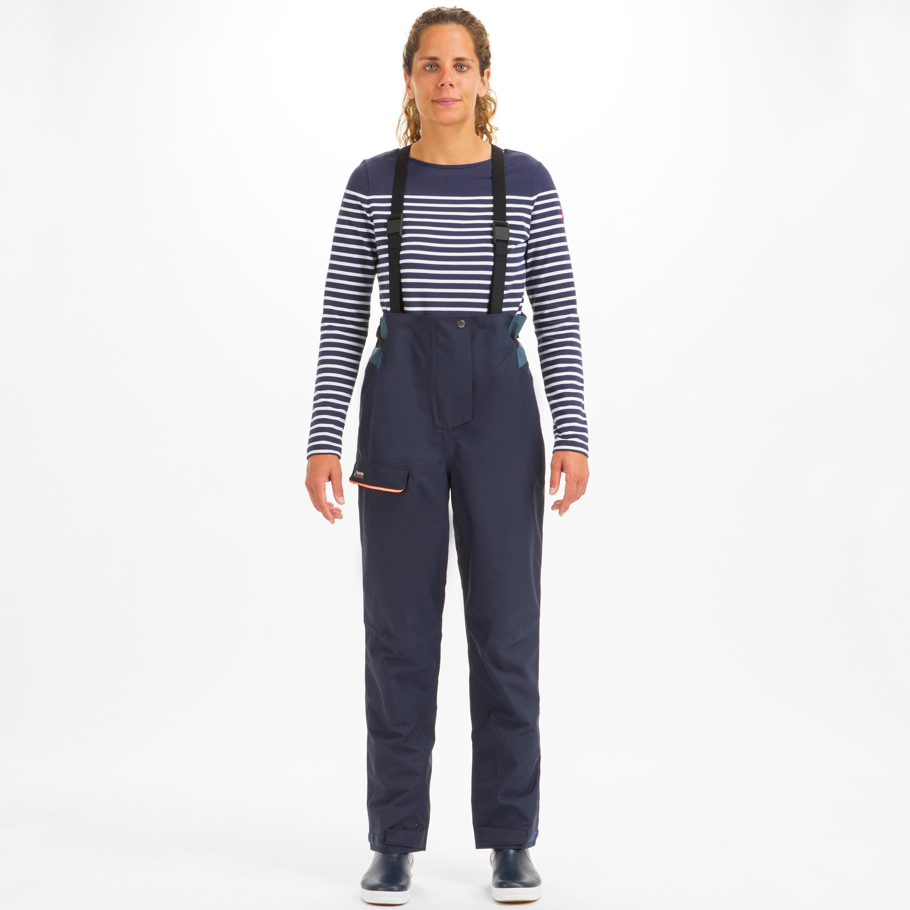 TRIBORD Women's Sailing Waterproof Salopettes Sailing 300 - Navy