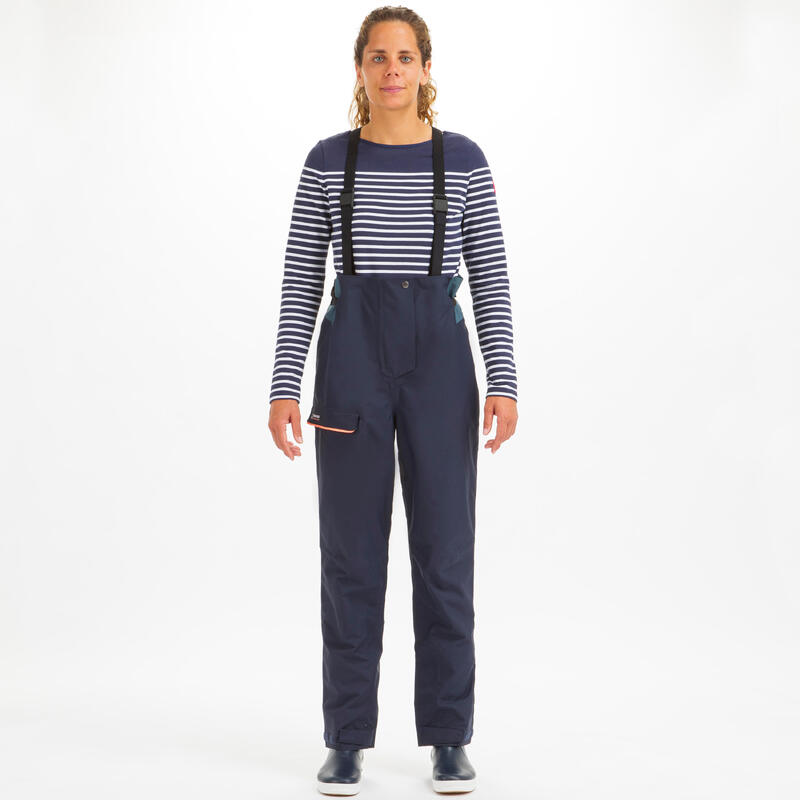 Salopette de voile imperméable Femme SAILING 300 Navy