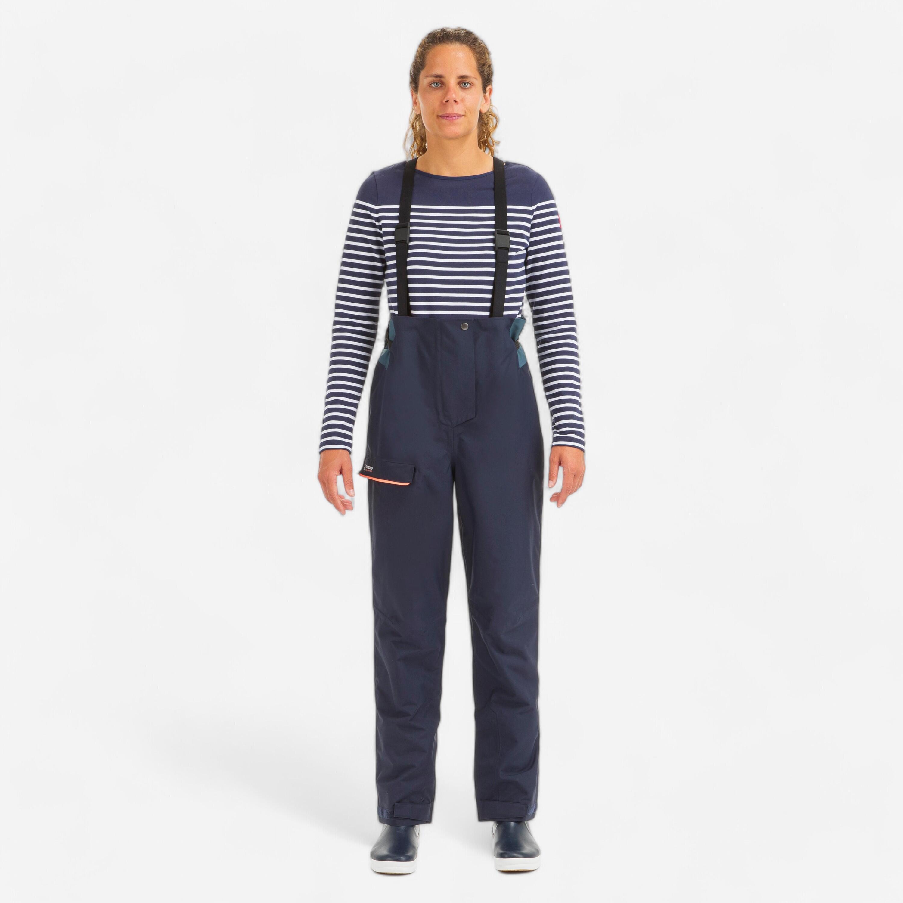 Decathlon | Salopette impermeabile vela donna SAILING 300 blu |  Tribord