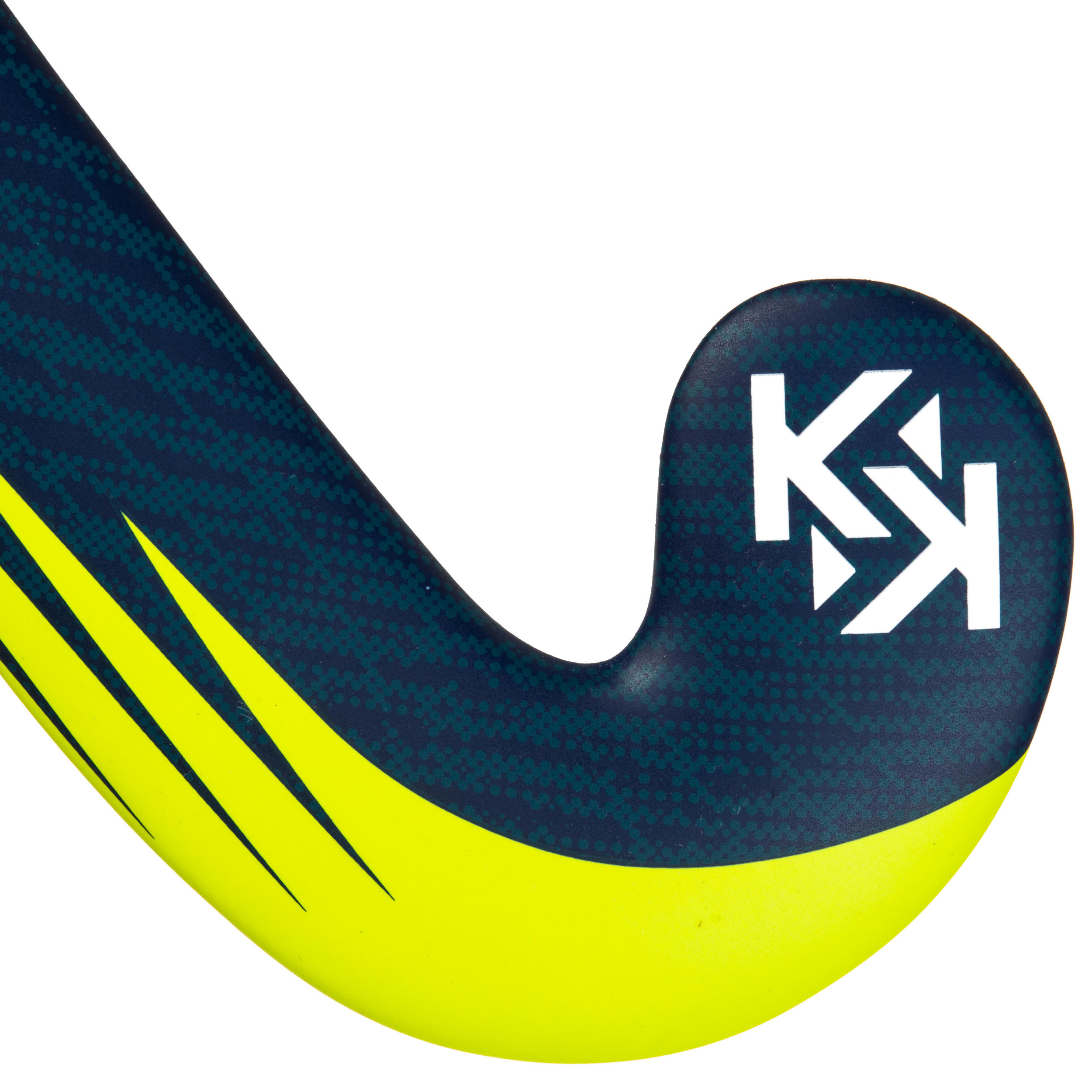 Adult Intermediate 20% Carbon Low Bow Indoor Hockey Stick FH520 - Blue/Yellow 10/10