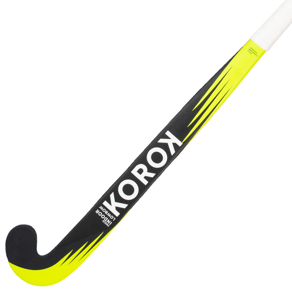 Adult Intermediate 20% Carbon Low Bow Indoor Hockey Stick FH520 - Blue/Yellow