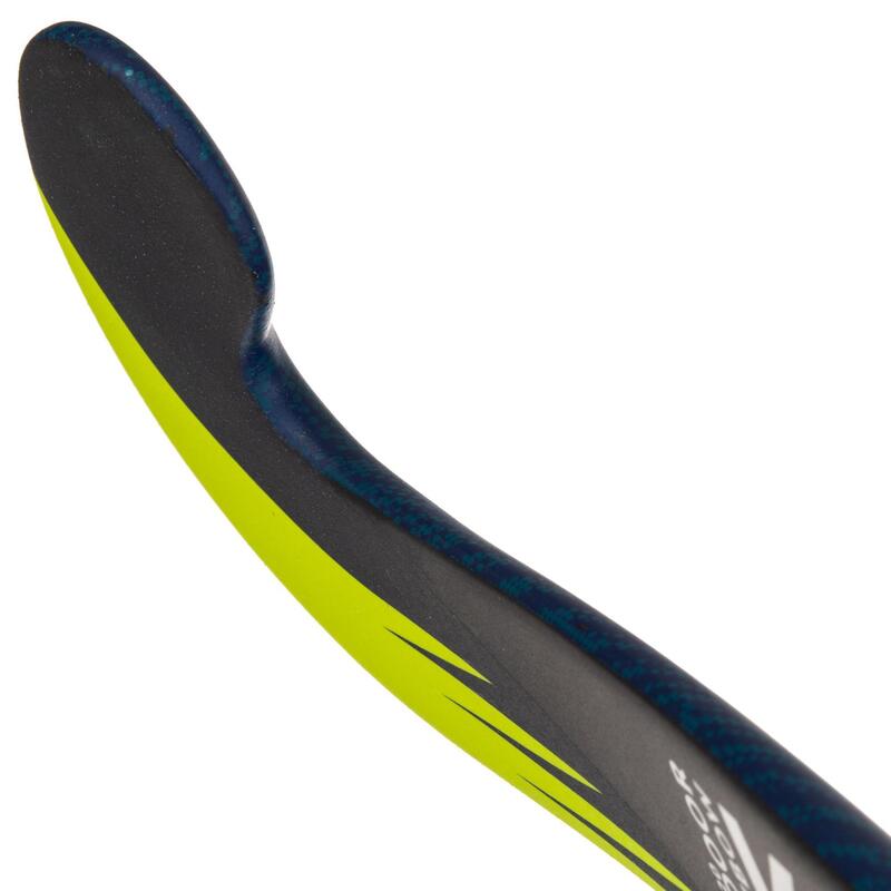 Zaalhockeystick voor gevorderde volwassenen 20% carbon low bow FH520 blauw/geel