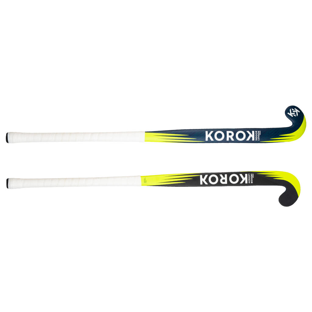 Adult Intermediate 20% Carbon Low Bow Indoor Hockey Stick FH520 - Blue/Yellow