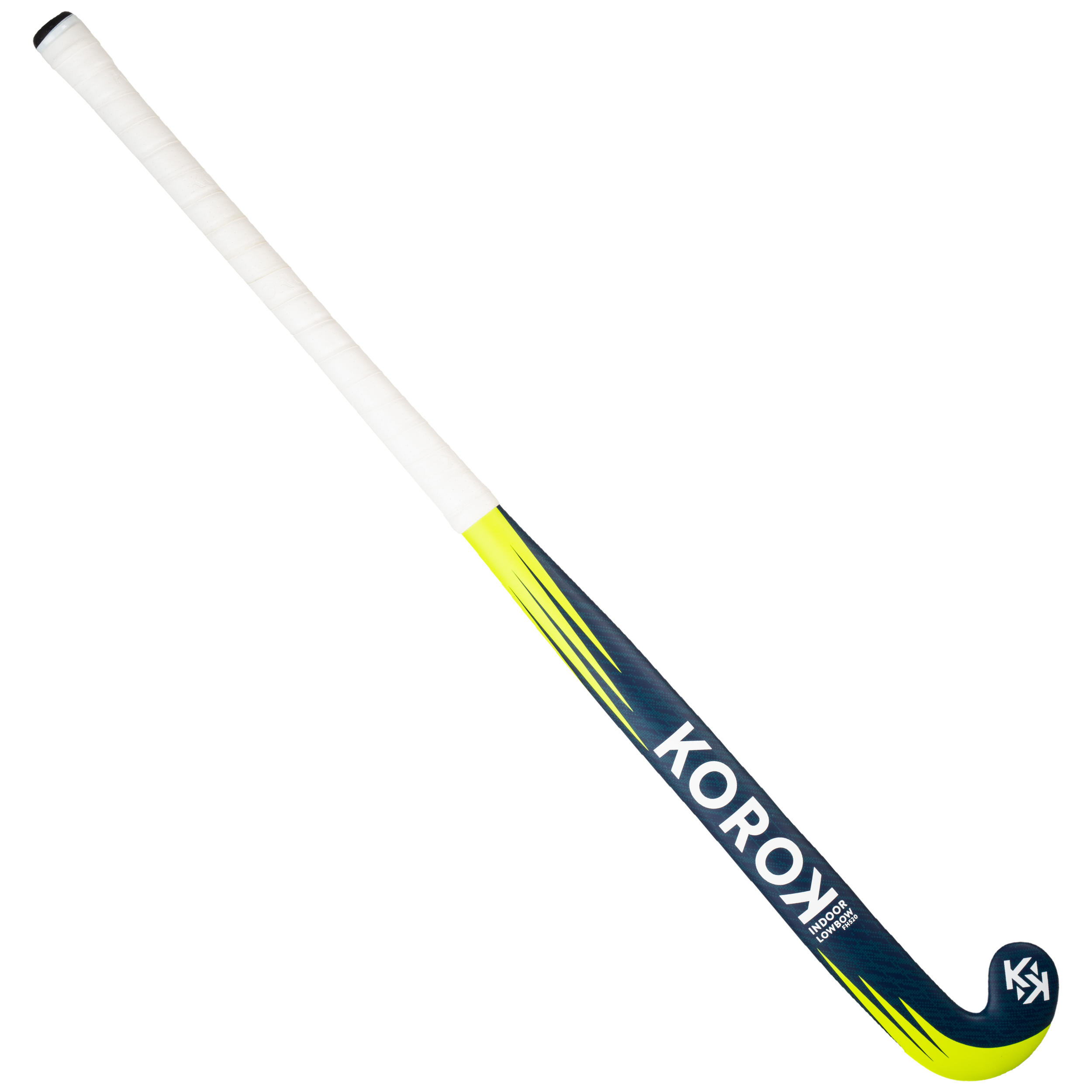 Adult Intermediate 20% Carbon Low Bow Indoor Hockey Stick FH520 - Blue/Yellow 2/10
