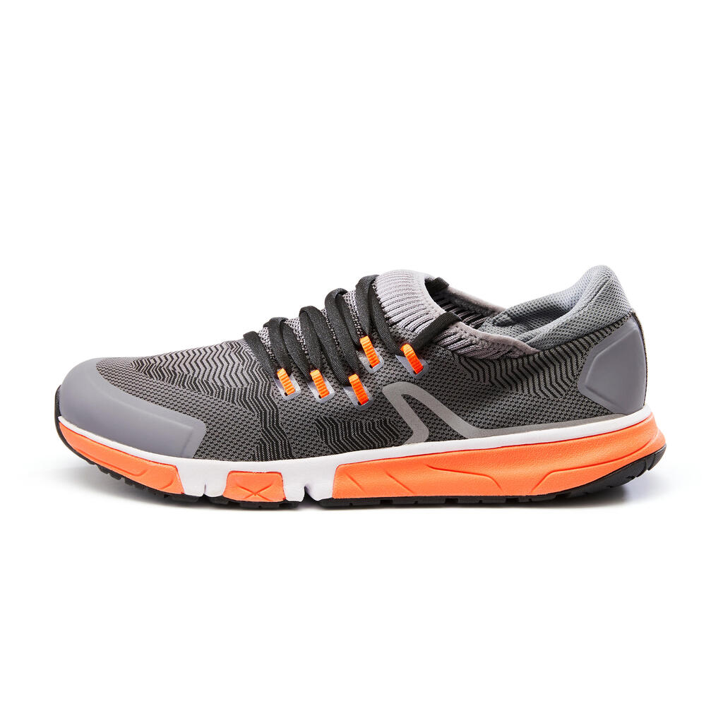 Freizeitschuhe Walking athletisches Gehen RW 900 Langstrecke grau/orange