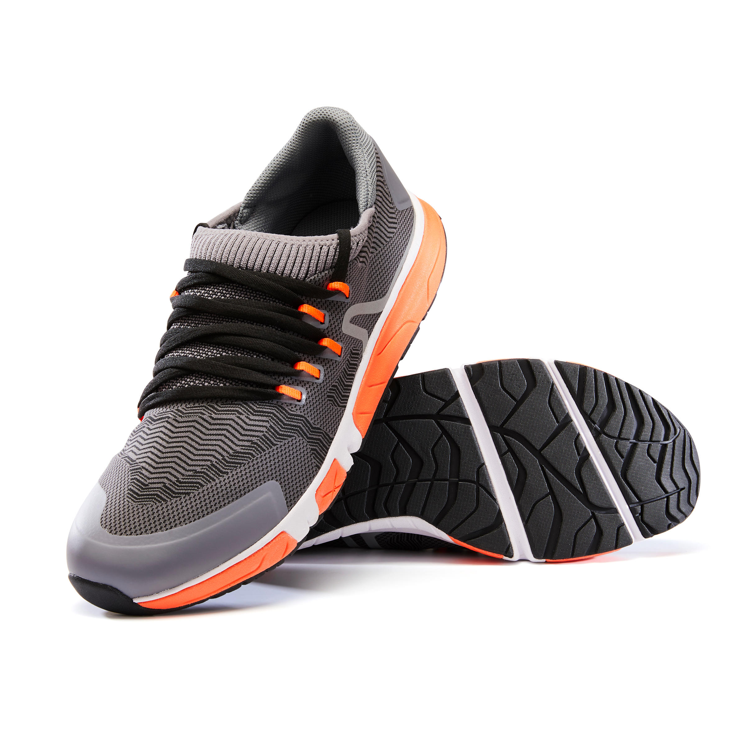 RW 900 long-distance fitness walking shoes - grey/orange 10/12