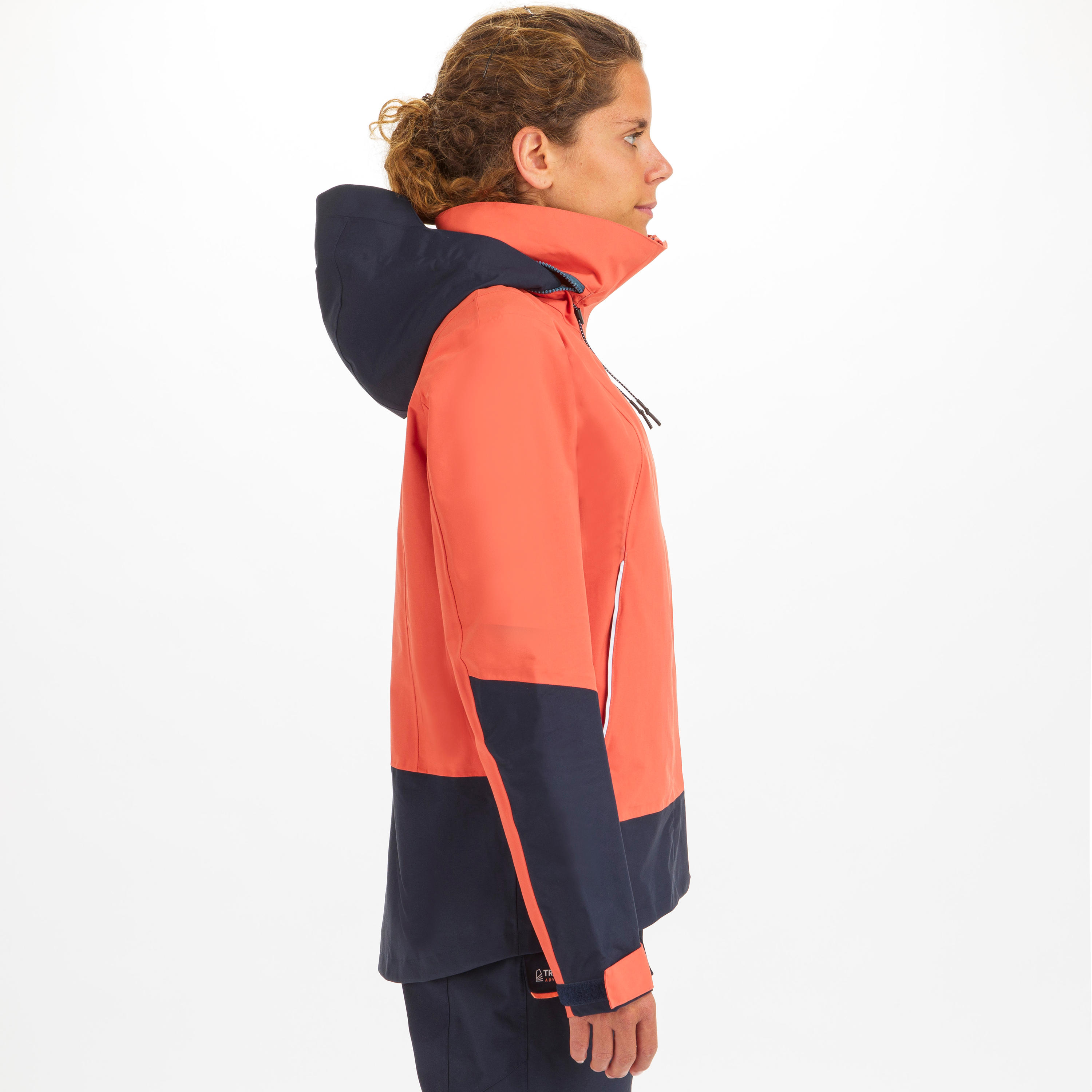 Women's Waterproof Wind-proof Rain Jacket SAILING 300 light red 3/21
