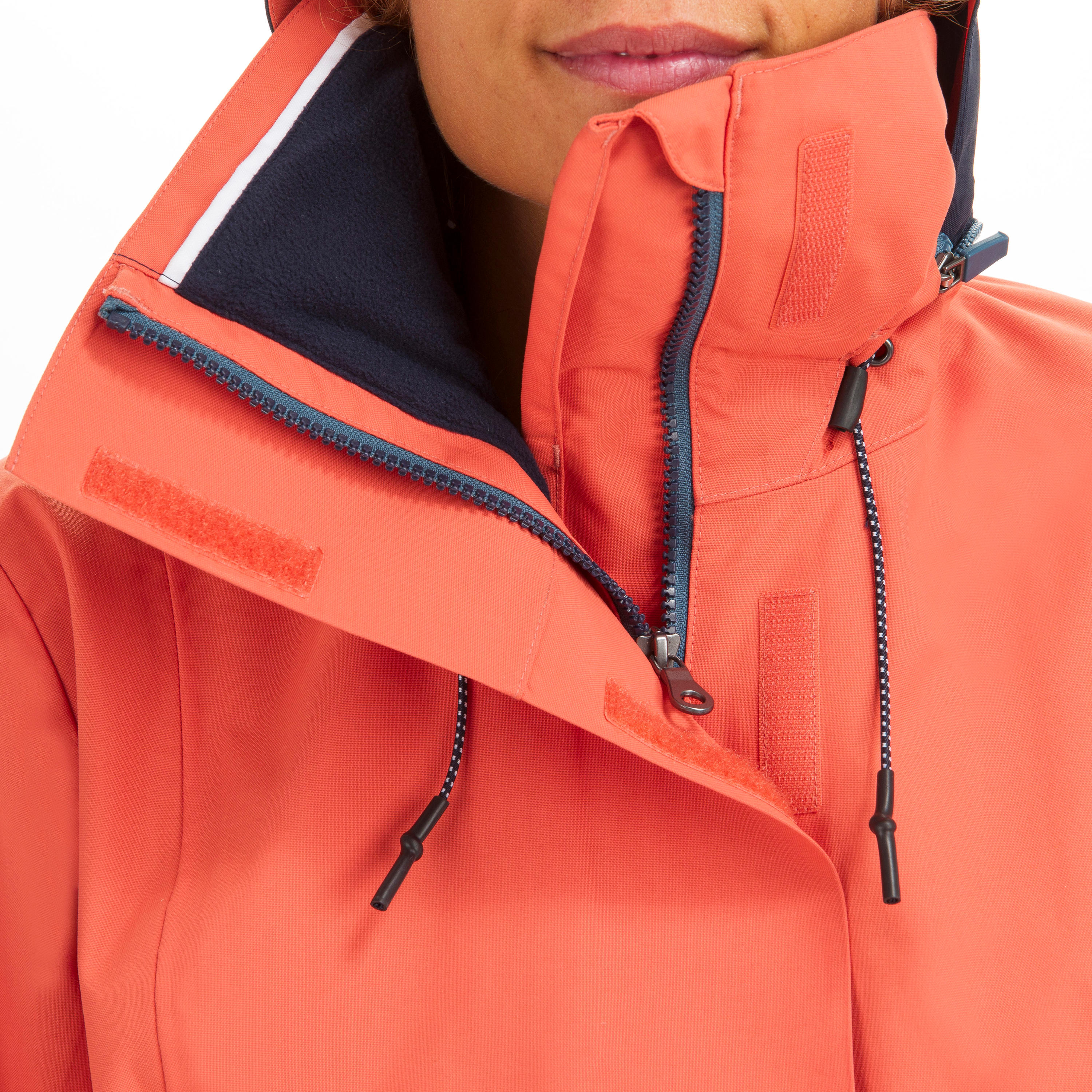 Women's Waterproof Wind-proof Rain Jacket SAILING 300 light red 6/21