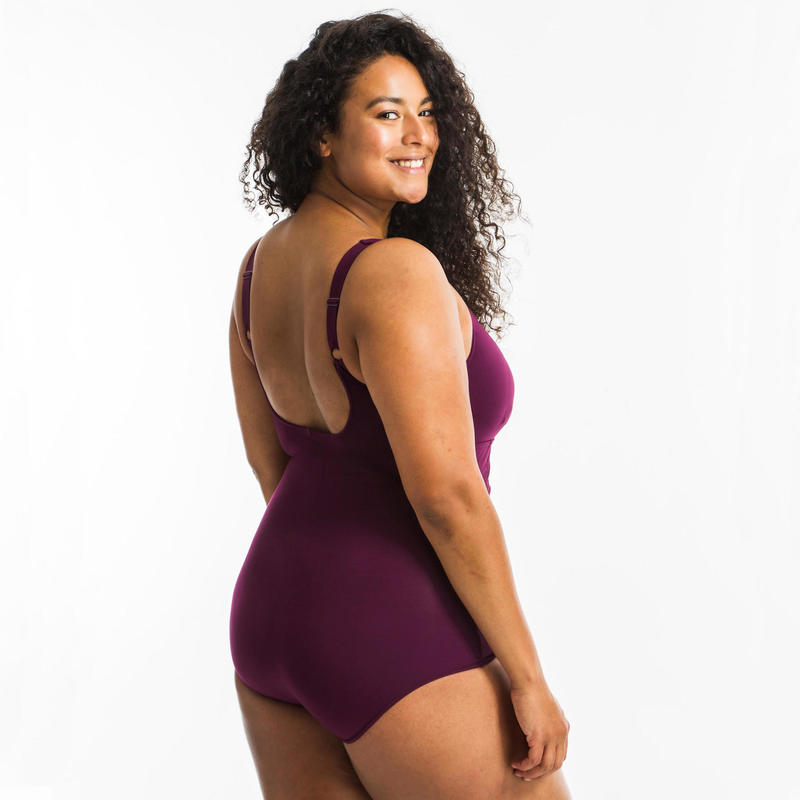 burgundy one piece swimsuit