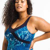 Women's Aquafitness One-Piece Swimsuit Karli - Yuka Blue