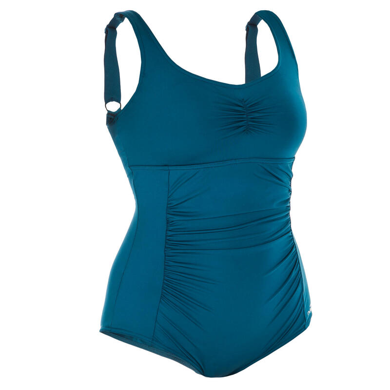 Bañador Mujer aquagym moldeador azul petróleo. Disponible en talla grande