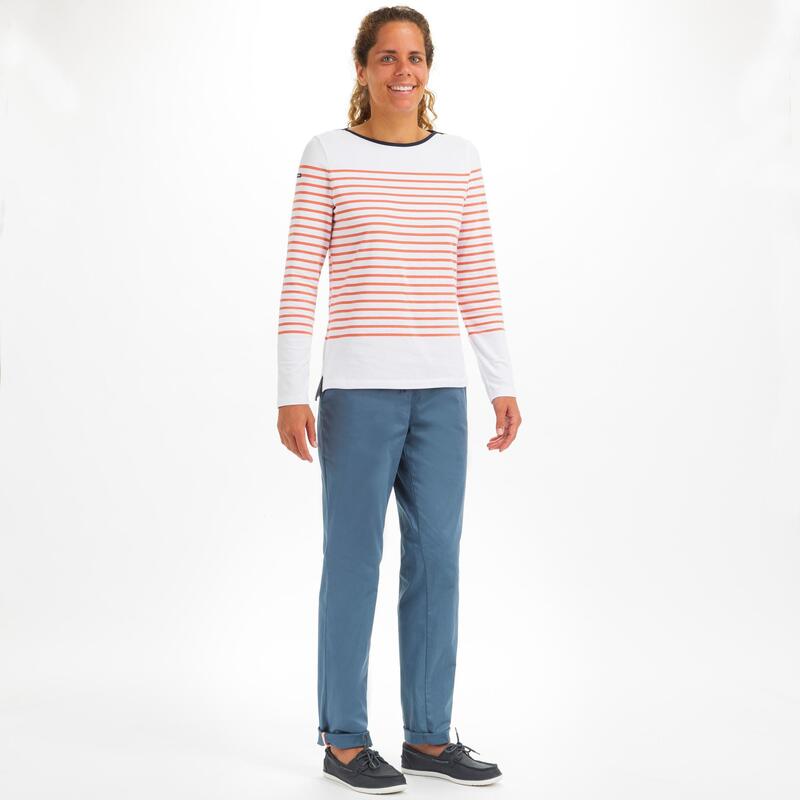 Pantalón Largo Vela Sailing 100 Mujer Gris Robusto