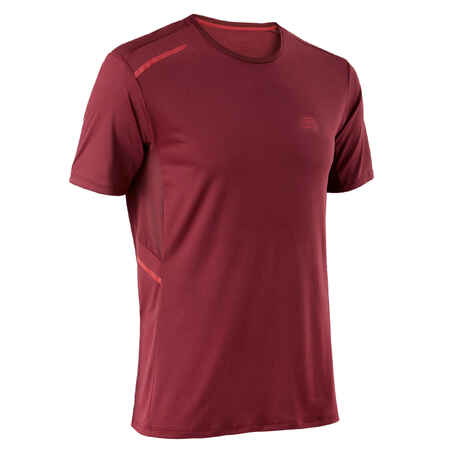 Dry+ Men's Breathable Running T-Shirt - Burgundy Red