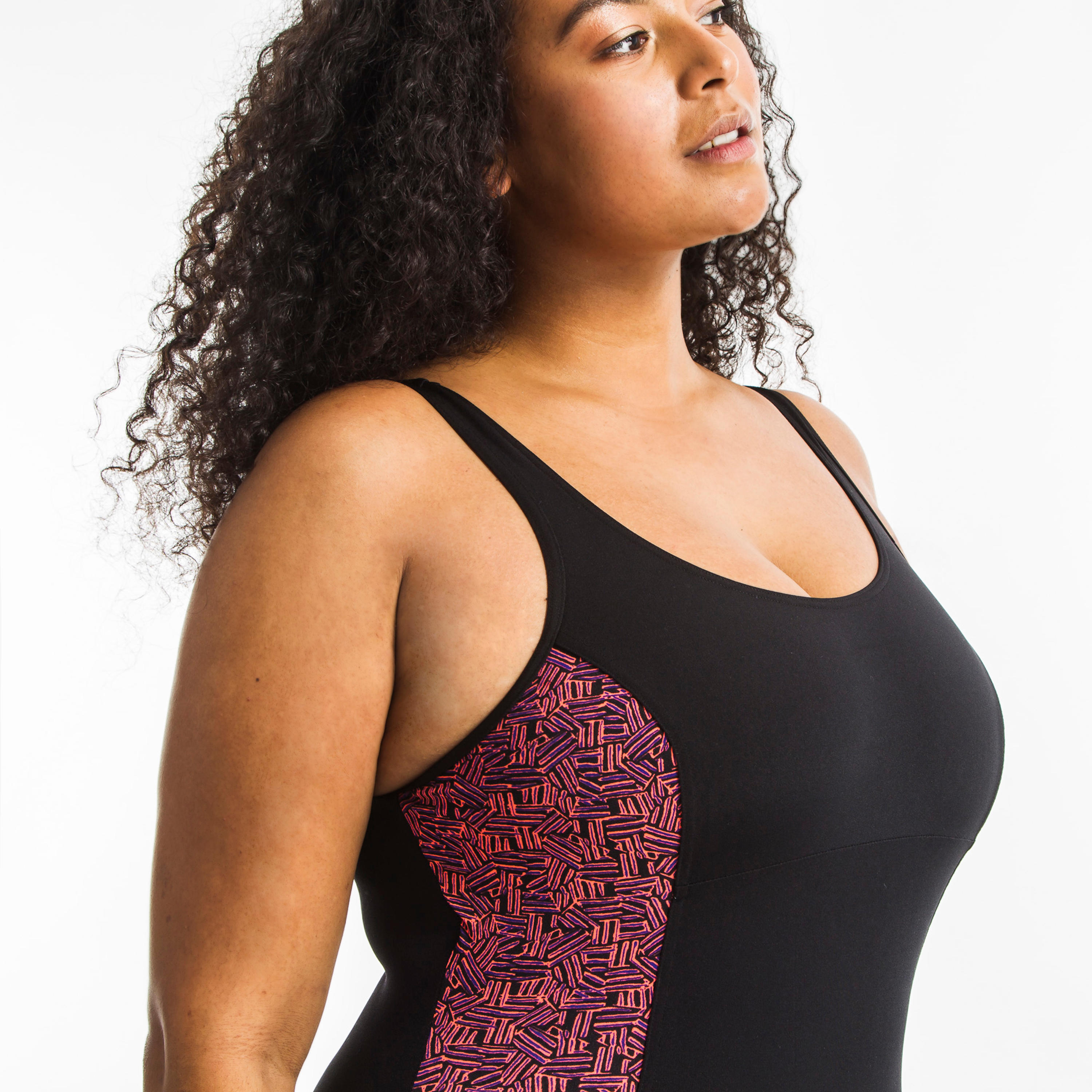 Women's Aquafitness One-Piece Shorty Swimsuit Mika - Atch Orange 4/13