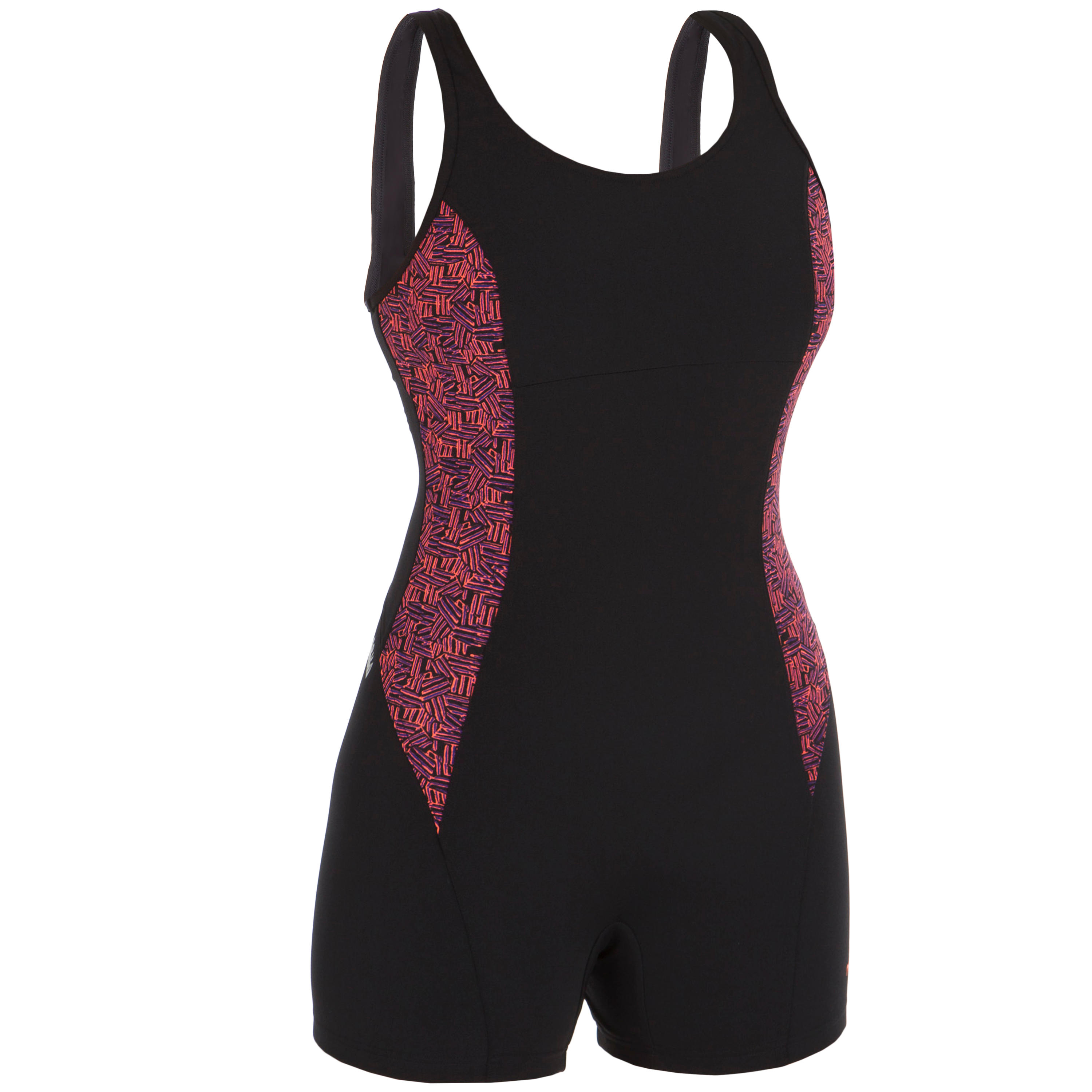 Women's Aquafitness One-Piece Shorty Swimsuit Mika - Atch Orange 11/13
