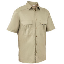 Chemise manches courtes chasse 100 vert clair