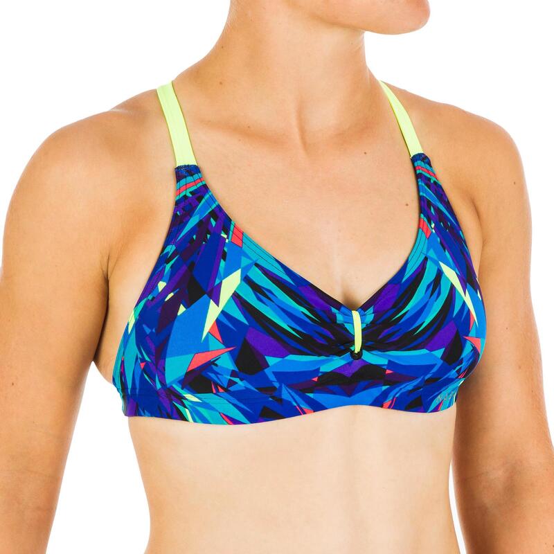 Brassière de natation femme ultra résistante au chlore Jana kal bleu et jaune